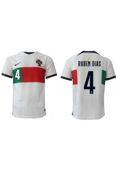 Fotbalové Dres Portugalsko Ruben Dias #4 Venkovní Oblečení MS 2022 Krátký Rukáv